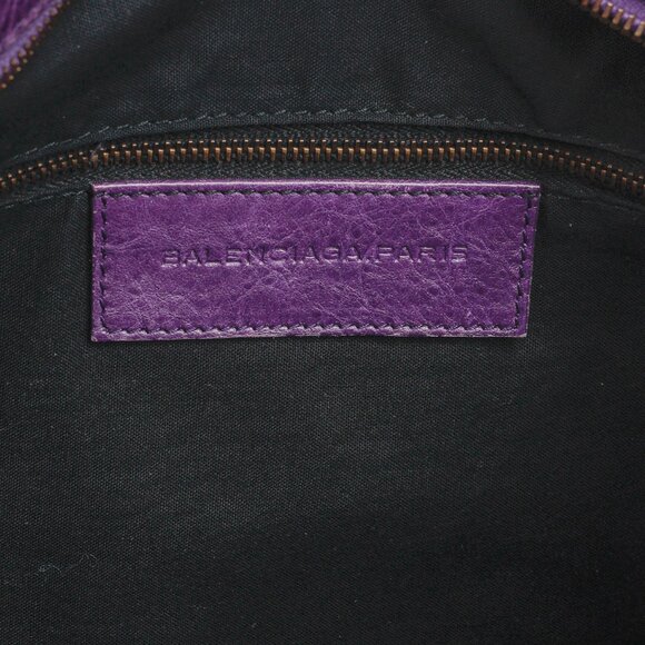 Balenciaga 2012 City Agneau Classic Hardware First Raisin Purple Leather Bag - Picture 15 of 16